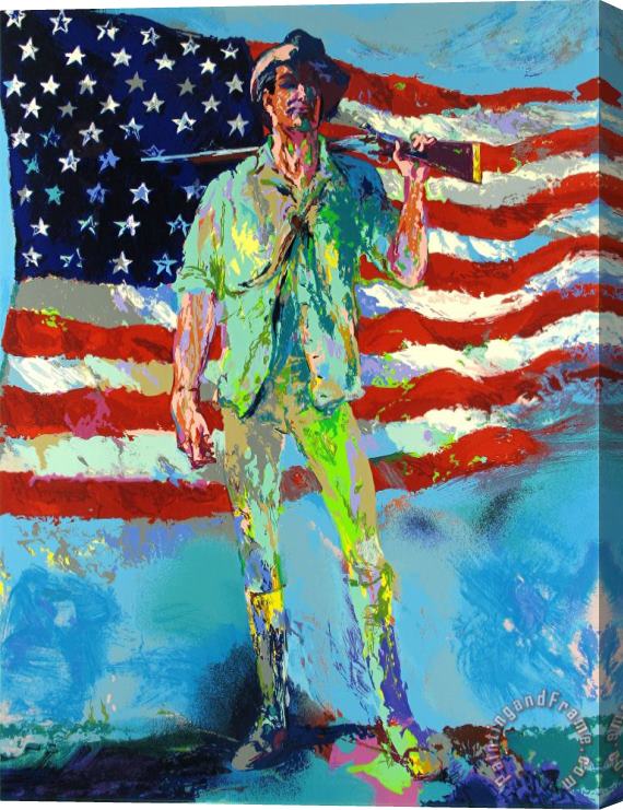 Leroy Neiman The Minuteman Stretched Canvas Print / Canvas Art