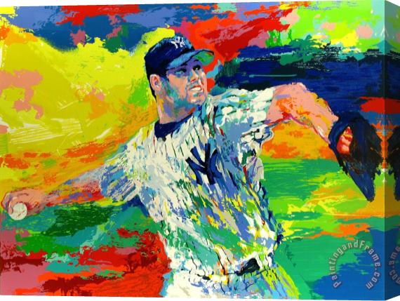 Leroy Neiman The Rocket, Roger Clemens Stretched Canvas Painting / Canvas Art