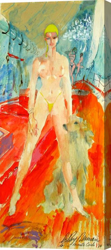 Leroy Neiman Topless Trio Stretched Canvas Print / Canvas Art
