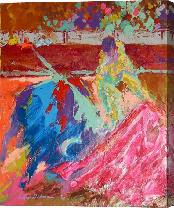 Leroy Neiman Toreador And Bull Stretched Canvas Print / Canvas Art