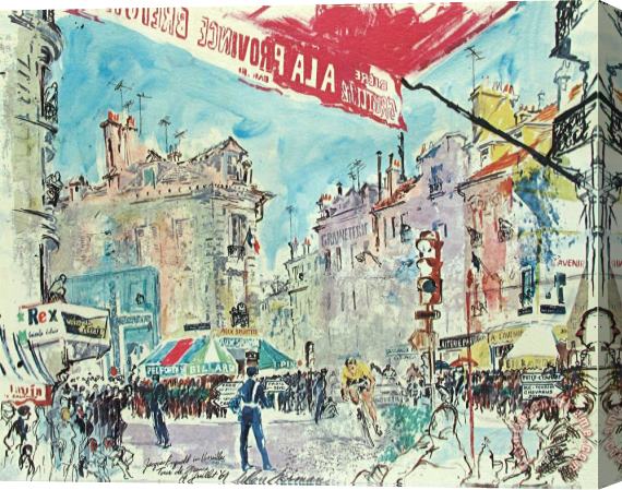 Leroy Neiman Tour De France, Versailles Stretched Canvas Print / Canvas Art