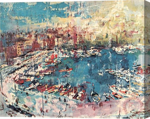 Leroy Neiman Vieux Port, Marseille Stretched Canvas Print / Canvas Art