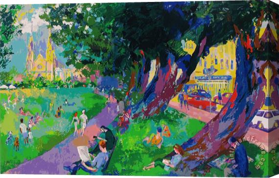 Leroy Neiman Washington Square Park Stretched Canvas Print / Canvas Art