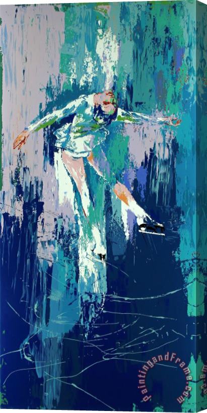 Leroy Neiman Winter Olympic Skating, Lake Placid, 1980 Stretched Canvas Painting / Canvas Art