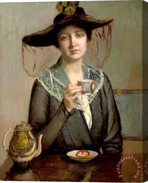 Lilla Cabot Perry A Cup of Tea Stretched Canvas Painting / Canvas Art