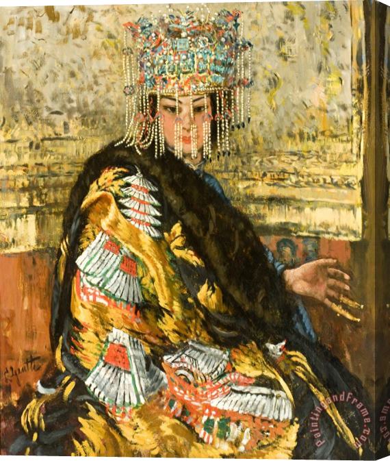 Lillian Genth Manchu Girl, Peking Stretched Canvas Print / Canvas Art