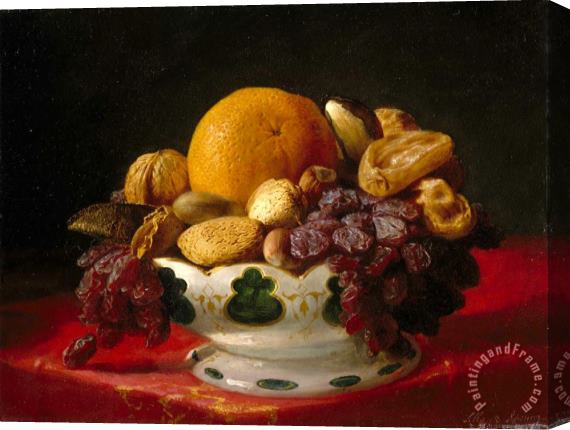 Lilly Martin Spencer Oranges, Nuts, And Figs Stretched Canvas Painting / Canvas Art