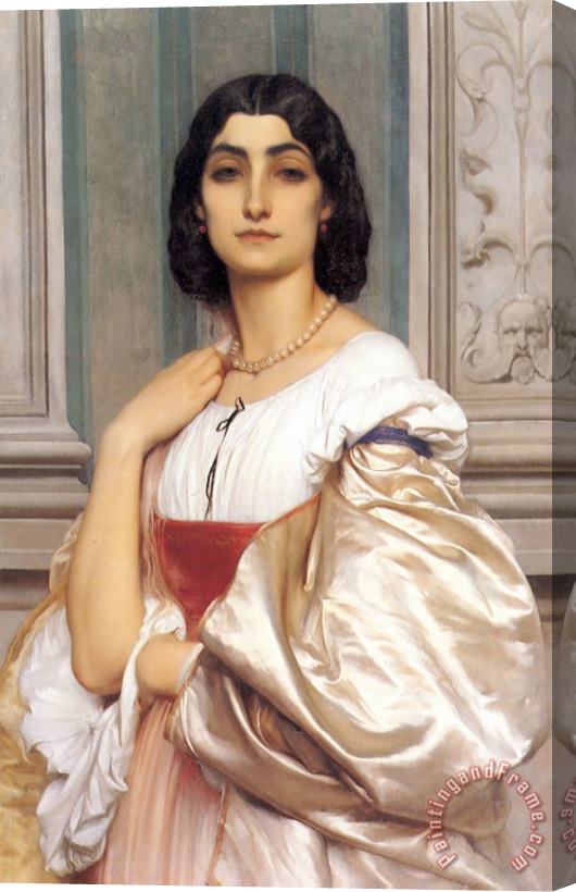 Lord Frederick Leighton A Roman Lady Stretched Canvas Painting / Canvas Art