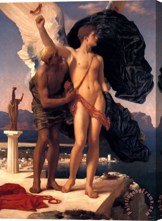 Lord Frederick Leighton Daedalus And Icarus Stretched Canvas Painting / Canvas Art