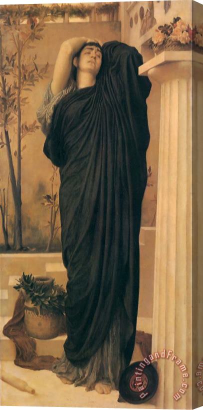 Lord Frederick Leighton Electra at The Tomb of Agamemnon Stretched Canvas Print / Canvas Art