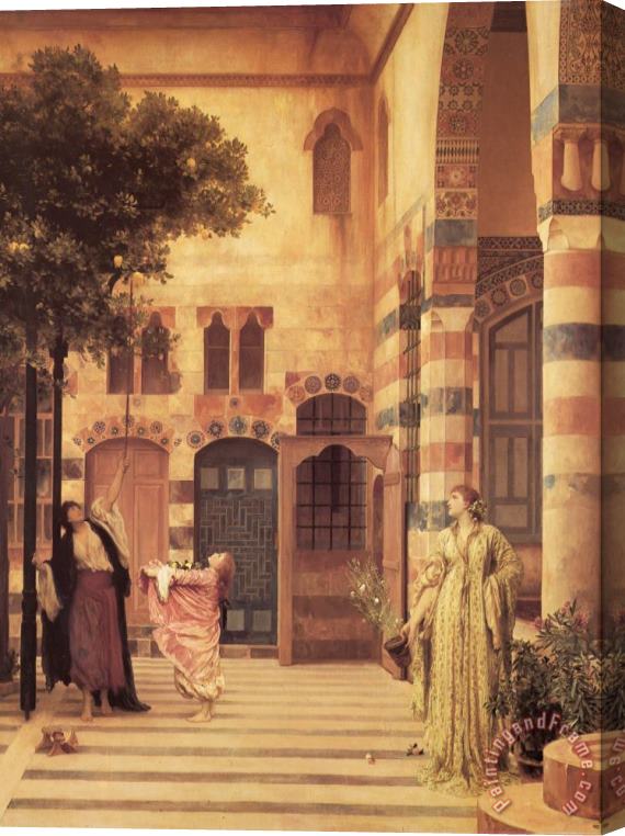 Lord Frederick Leighton Old Damascus Jew's Quarter Stretched Canvas Painting / Canvas Art