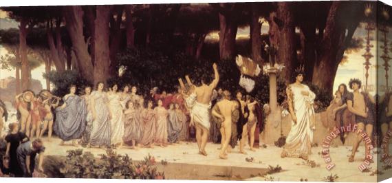 Lord Frederick Leighton The Daphnephoria Stretched Canvas Painting / Canvas Art