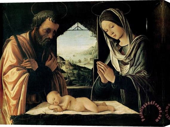 Lorenzo Costa The Nativity Stretched Canvas Painting / Canvas Art