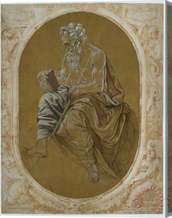 Lorenzo di Credi Study for a Reading Apostle Or Evangelist Stretched Canvas Print / Canvas Art