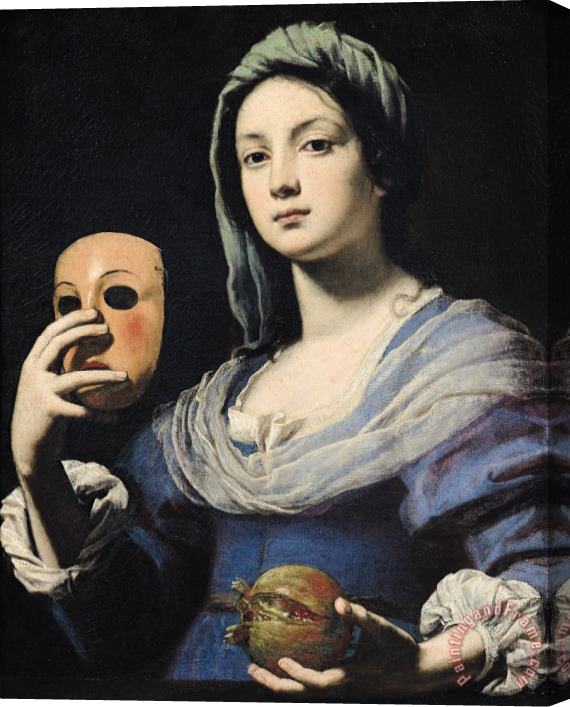 Lorenzo Lippi Woman with a Mask Stretched Canvas Print / Canvas Art
