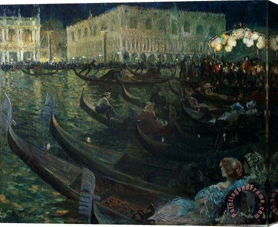 Louis Abel Truchet La Festa Del Redentore, Venice Stretched Canvas Painting / Canvas Art