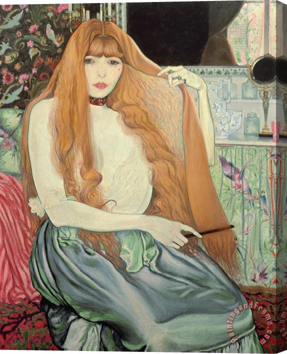 Louis Anquetin Woman Combing Her Hair Stretched Canvas Painting / Canvas Art