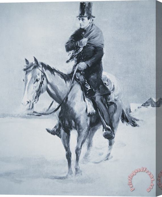 Louis Bonhajo Abraham Lincoln Riding His Judicial Circuit Stretched Canvas Print / Canvas Art