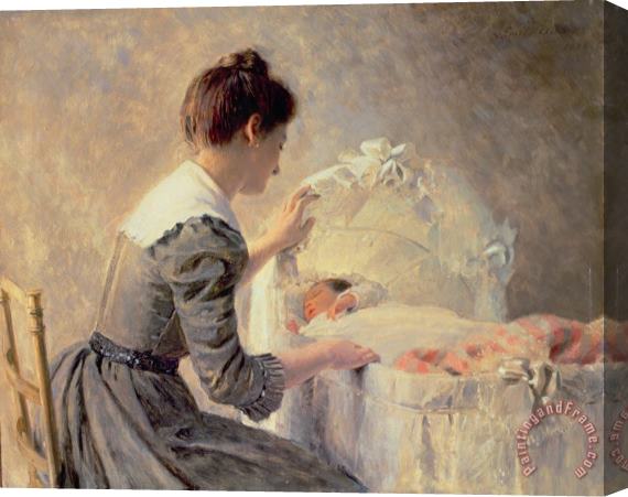 Louis Emile Adan Motherhood Stretched Canvas Painting / Canvas Art