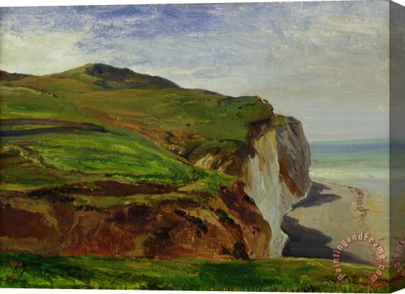 Louis Eugene Gabriel Isabey Cliffs Stretched Canvas Painting / Canvas Art