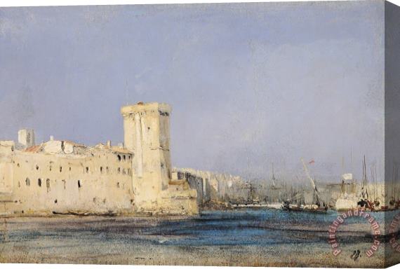 Louis Eugene Gabriel Isabey Marine Fortress Stretched Canvas Painting / Canvas Art