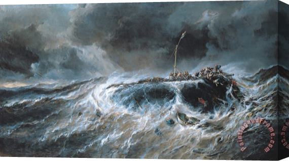 Louis Isabey Shipwreck Stretched Canvas Painting / Canvas Art