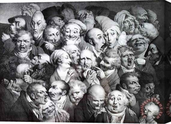 Louis Leopold Boilly Group of Thirty Five Heads Stretched Canvas Print / Canvas Art