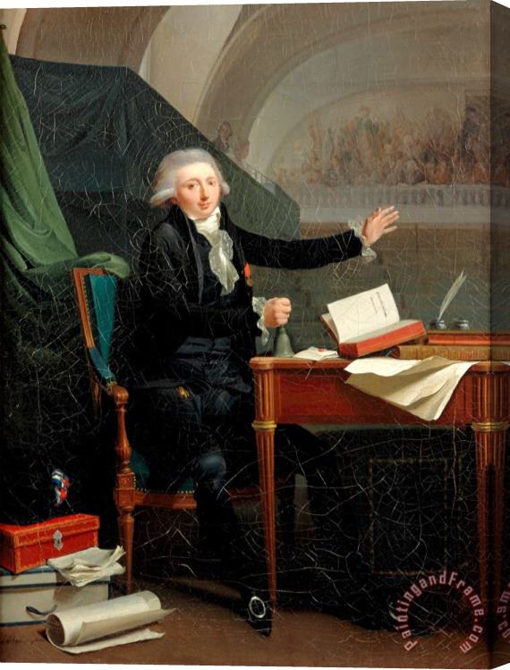 Louis Leopold Boilly Portrait of Jan Anthony D'averhoult (1756 1792) Stretched Canvas Print / Canvas Art