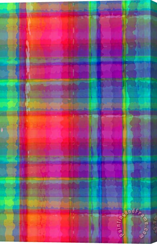 Louisa Knight Bright Plaid Stretched Canvas Print / Canvas Art