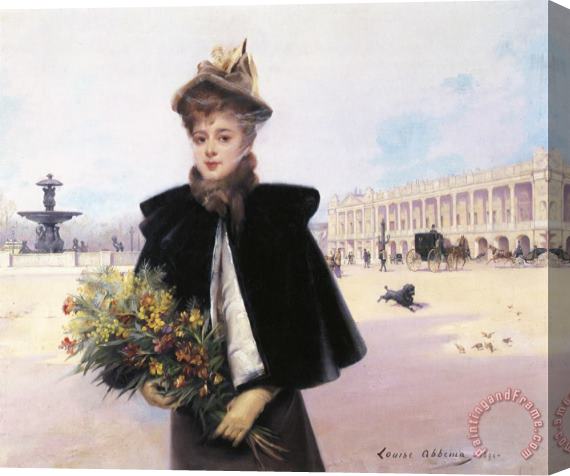 Louise Abbema April Morning, Place De La Concorde Stretched Canvas Painting / Canvas Art