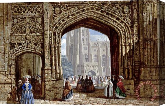 Louise Rayner Canterbury Cathedral Stretched Canvas Painting / Canvas Art
