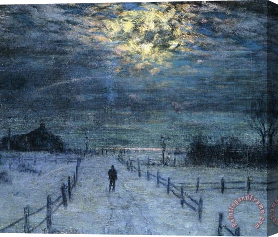 Lowell Birge Harrison A Wintry Walk Stretched Canvas Print / Canvas Art