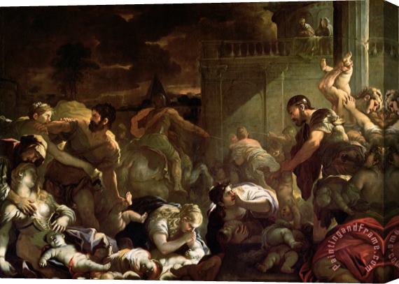 Luca Giordano Massacre Of The Innocents Stretched Canvas Print / Canvas Art