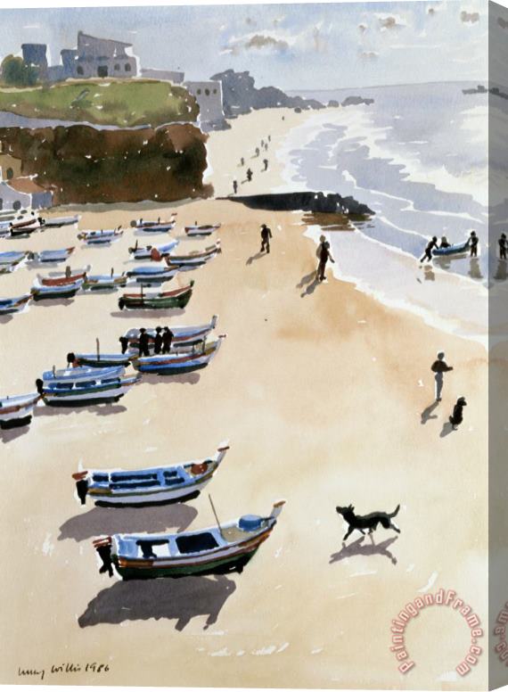 Lucy Willis Boats on the Beach Stretched Canvas Print / Canvas Art