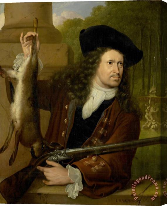 Ludolf Backhuysen Jan De Hooghe (1650 1731). Anna De Hooghe's Cousin, Dressed for Shooting Stretched Canvas Print / Canvas Art