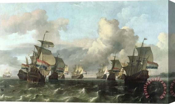 Ludolf Backhuysen The Dutch Fleet of the India Company Stretched Canvas Print / Canvas Art