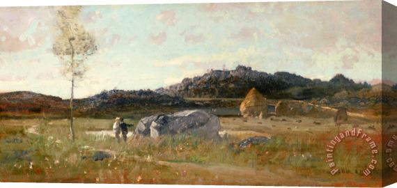 Luigi Loir Summer Landscape Stretched Canvas Print / Canvas Art
