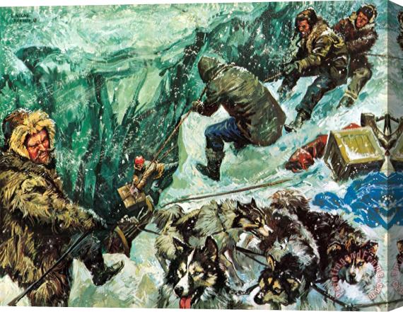 Luis Arcas Brauner Roald Amundsen's journey to the South Pole Stretched Canvas Print / Canvas Art