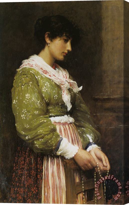 Luke Fildes Devotion Stretched Canvas Painting / Canvas Art