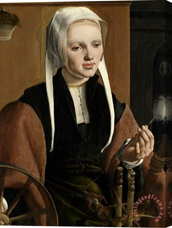 Maarten van Heemskerck Portrait of a Woman, Possibly Anne Codde Stretched Canvas Print / Canvas Art
