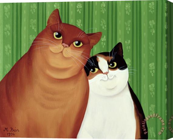 Magdolna Ban Moggies Stretched Canvas Painting / Canvas Art