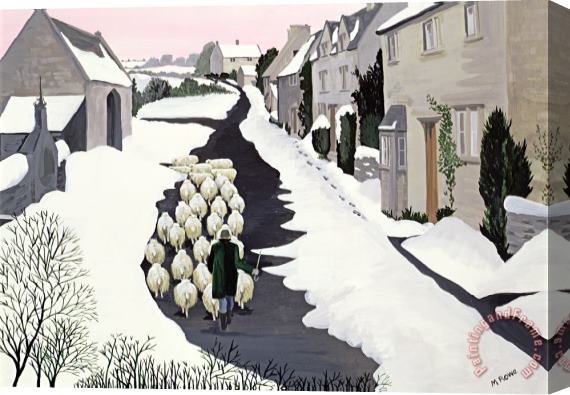 Maggie Rowe Whittington in winter Stretched Canvas Print / Canvas Art