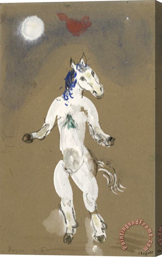 Marc Chagall A Horse. Costume Design for Scene II of The Ballet Aleko. (1942) Stretched Canvas Print / Canvas Art