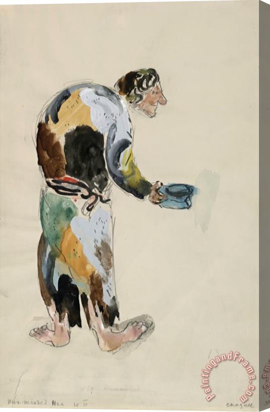 Marc Chagall A Weak Minded Man, Costume Design for Aleko (scene Iv). (1942) Stretched Canvas Painting / Canvas Art