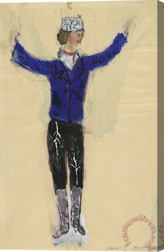 Marc Chagall Aleko, Costume Design for Aleko (scene I). (1942) Stretched Canvas Painting / Canvas Art