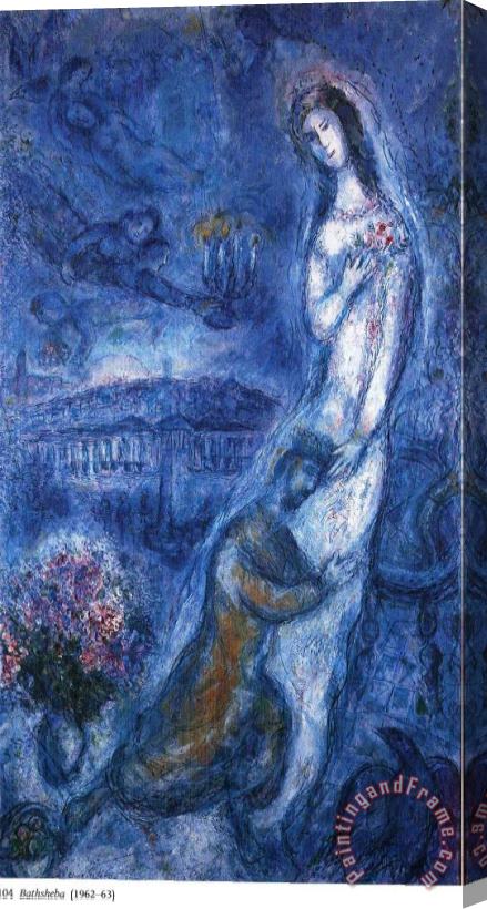 Marc Chagall Bathsheba 1963 Stretched Canvas Painting / Canvas Art