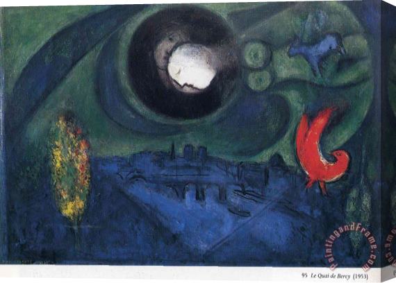 Marc Chagall Bercy Enbankement 1953 Stretched Canvas Painting / Canvas Art