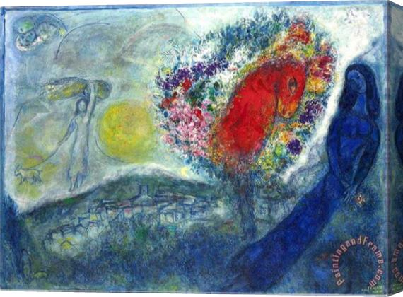 Marc Chagall Chagall Landscape Stretched Canvas Painting / Canvas Art