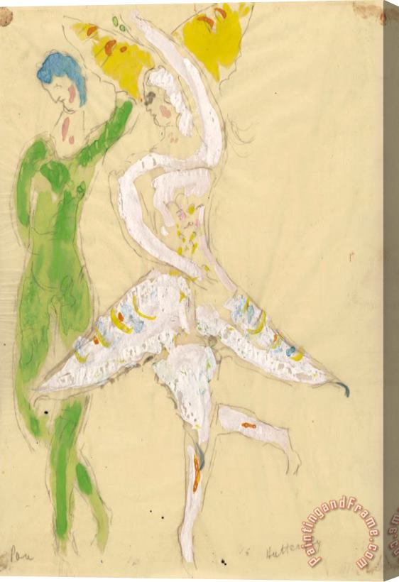 Marc Chagall Costume for Butterfly, Costume Design for Aleko (scene Iv). (1942) Stretched Canvas Painting / Canvas Art