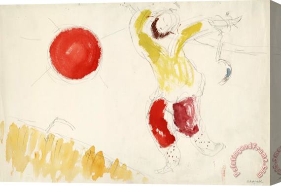 Marc Chagall Costume for Peasant, Costume Design for Aleko (scene Iii). (1942) Stretched Canvas Print / Canvas Art